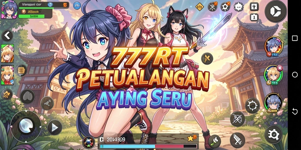 Menampilkan karakter Anime dengan aksi seru di dalam permainan.