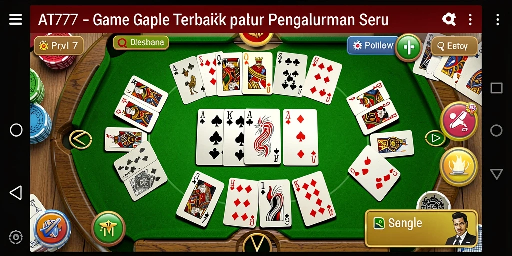 Tampilan gameplay yang seru dan penuh strategi Gaple.