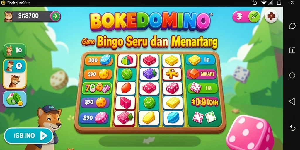 Tampilan gameplay BOKEDOMINO yang seru dan interaktif.