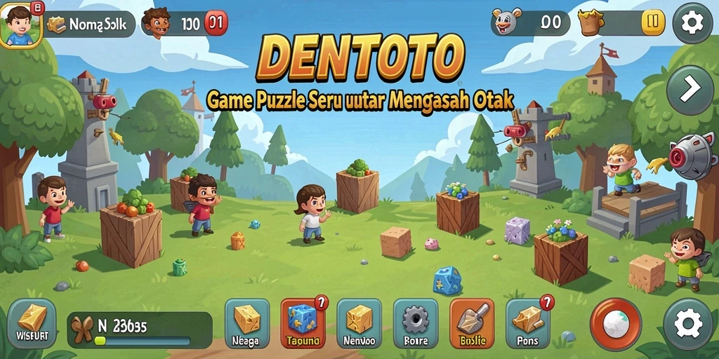 Tangkapan layar gameplay DENTOTO menunjukkan tantangan Puzzle yang menarik.