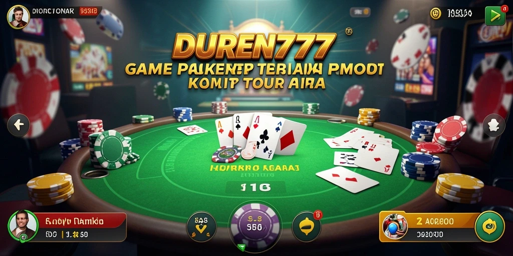 Tampilan permainan poker yang seru dan menarik di DUREN777.