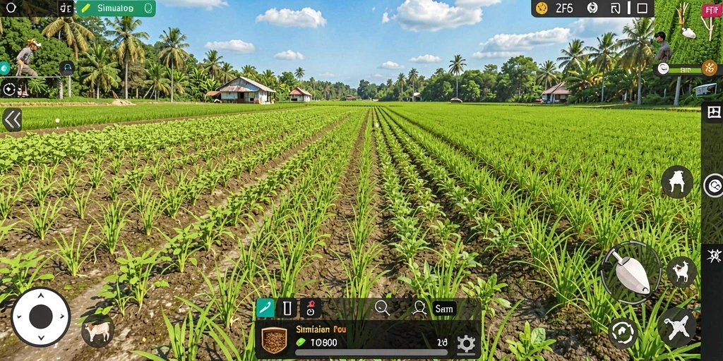 Tampilan gameplay menarik dalam dunia pertanian F7F7.