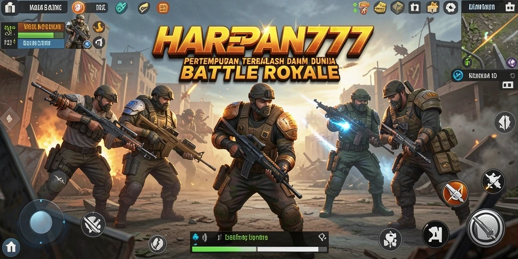 Gameplay seru dari HARAPAN777 dalam pertempuran Battle Royale.