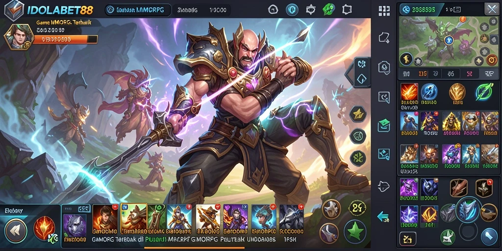 Screenshot game IDOLABET88 menampilkan aksi seru di dunia MMORPG.