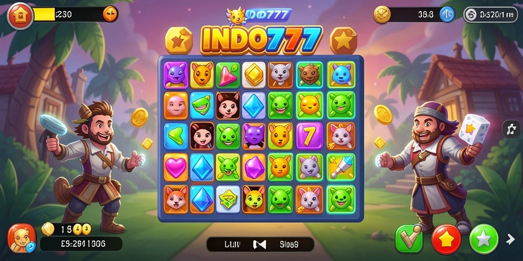 Gameplay seru INDO777 dalam aksi Match-3 yang menarik.