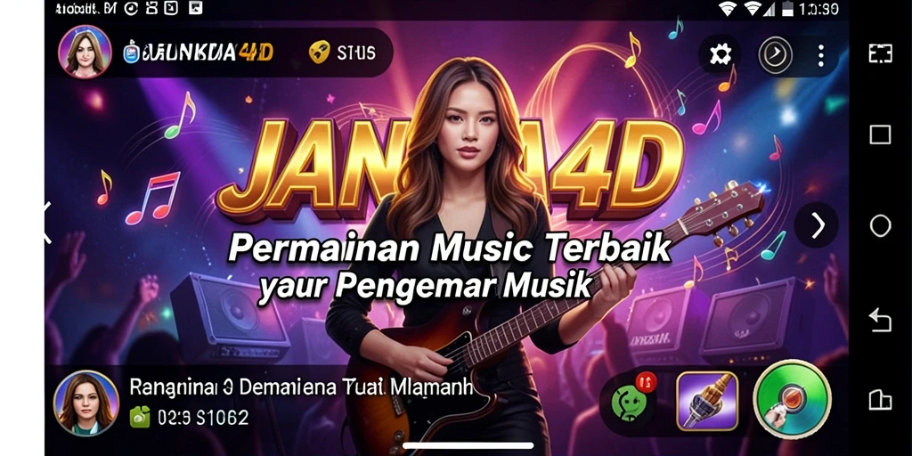 Tangkapan layar gameplay <strong>JANDA4D</strong> yang menunjukkan pengalaman bermain musik yang interaktif.