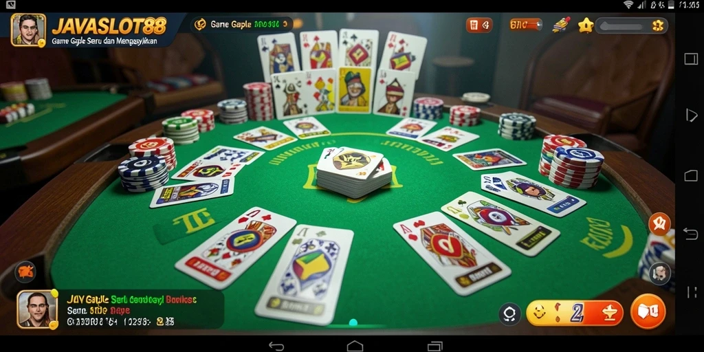 Screenshot gameplay JAVASLOT88 saat bermain Gaple dengan teman.