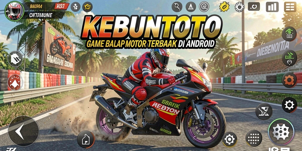 Tampilan balapan mendebarkan di KEBUNTOTO dengan motor yang memukau.