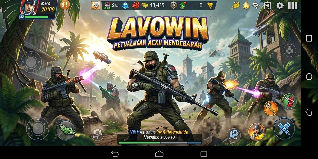 Screenshot gameplay LAVOWIN yang menegangkan dan seru.