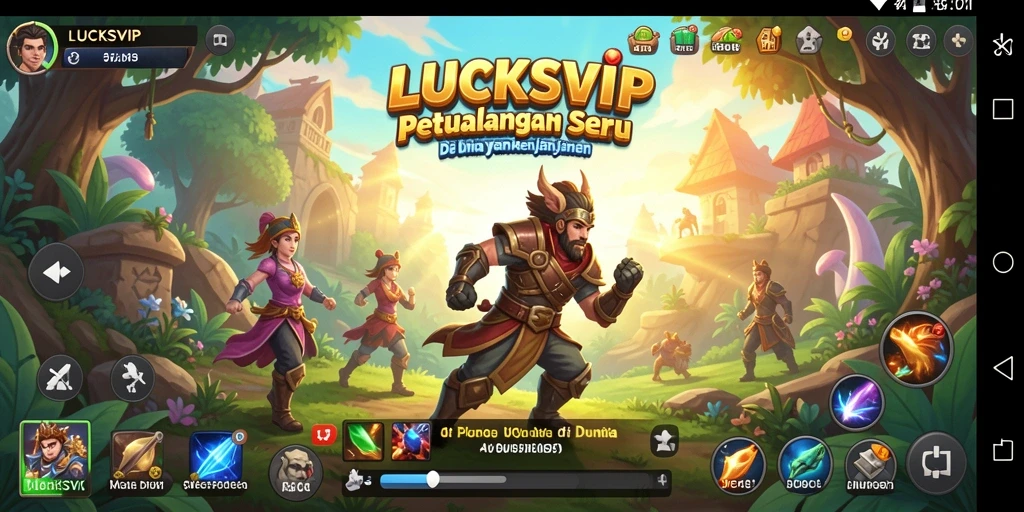 Tangkapan layar LUCKSVIP menunjukkan aksi seru di petualangan dunia yang menakjubkan.