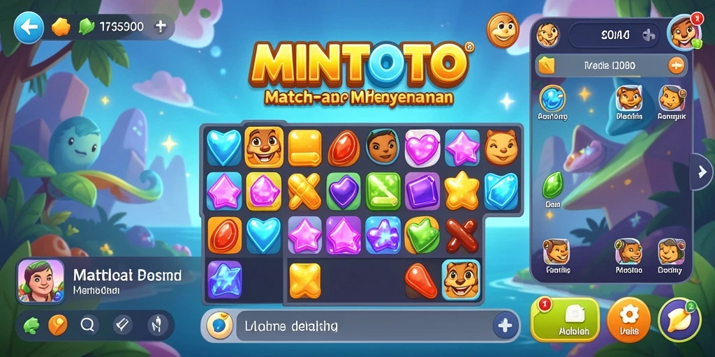 Tampilan menarik dari gameplay MINTOTO dengan elemen Match-3.
