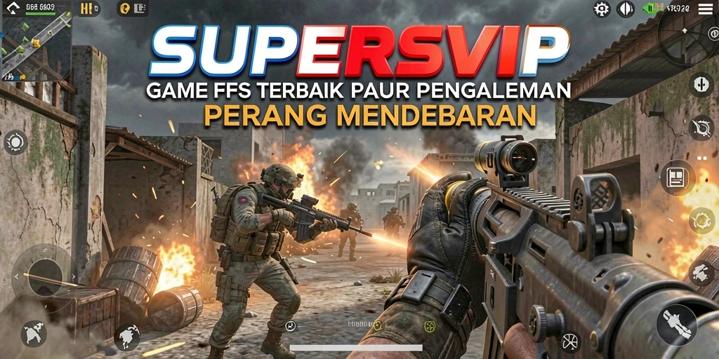 Tangkapan layar utama dari gameplay mendebarkan SUPERSVIP