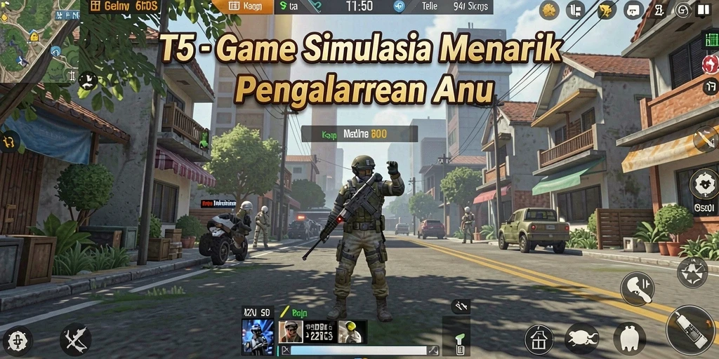 Tangkapan layar dari gameplay menarik T6 yang menampilkan simulasi dunia terbuka.