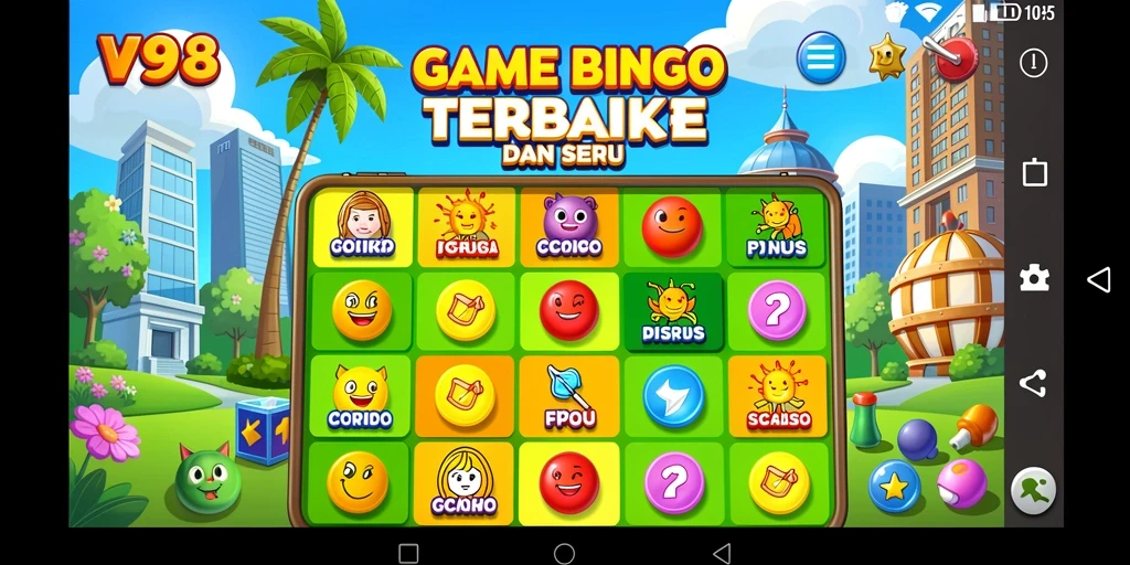 Tampilan gameplay V98 saat bermain Bingo dengan teman-teman.