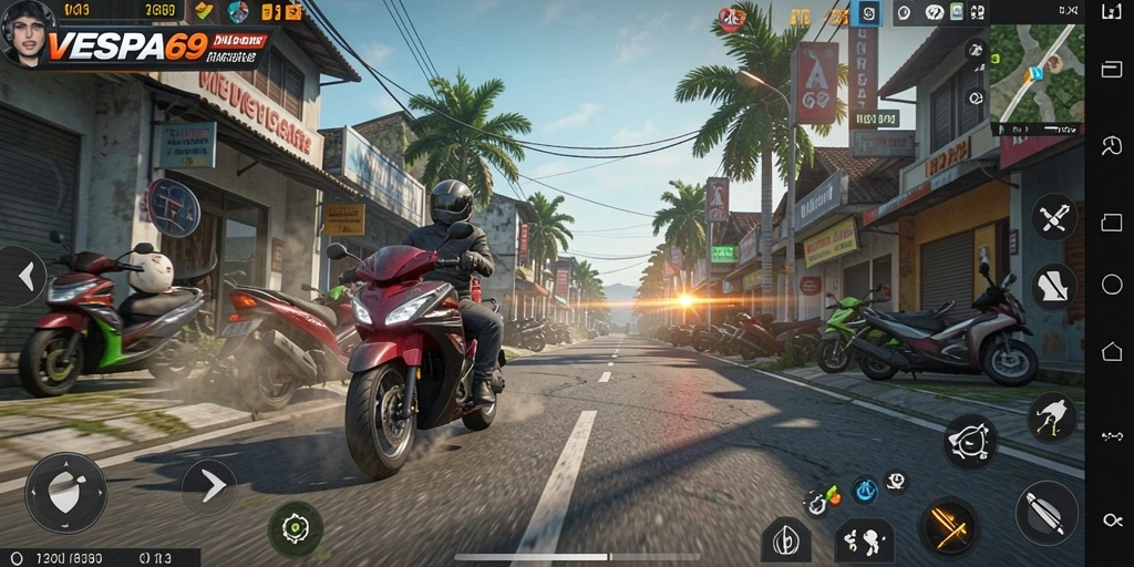 Tampilan antarmuka utama VESPA69 yang modern dan intuitif.